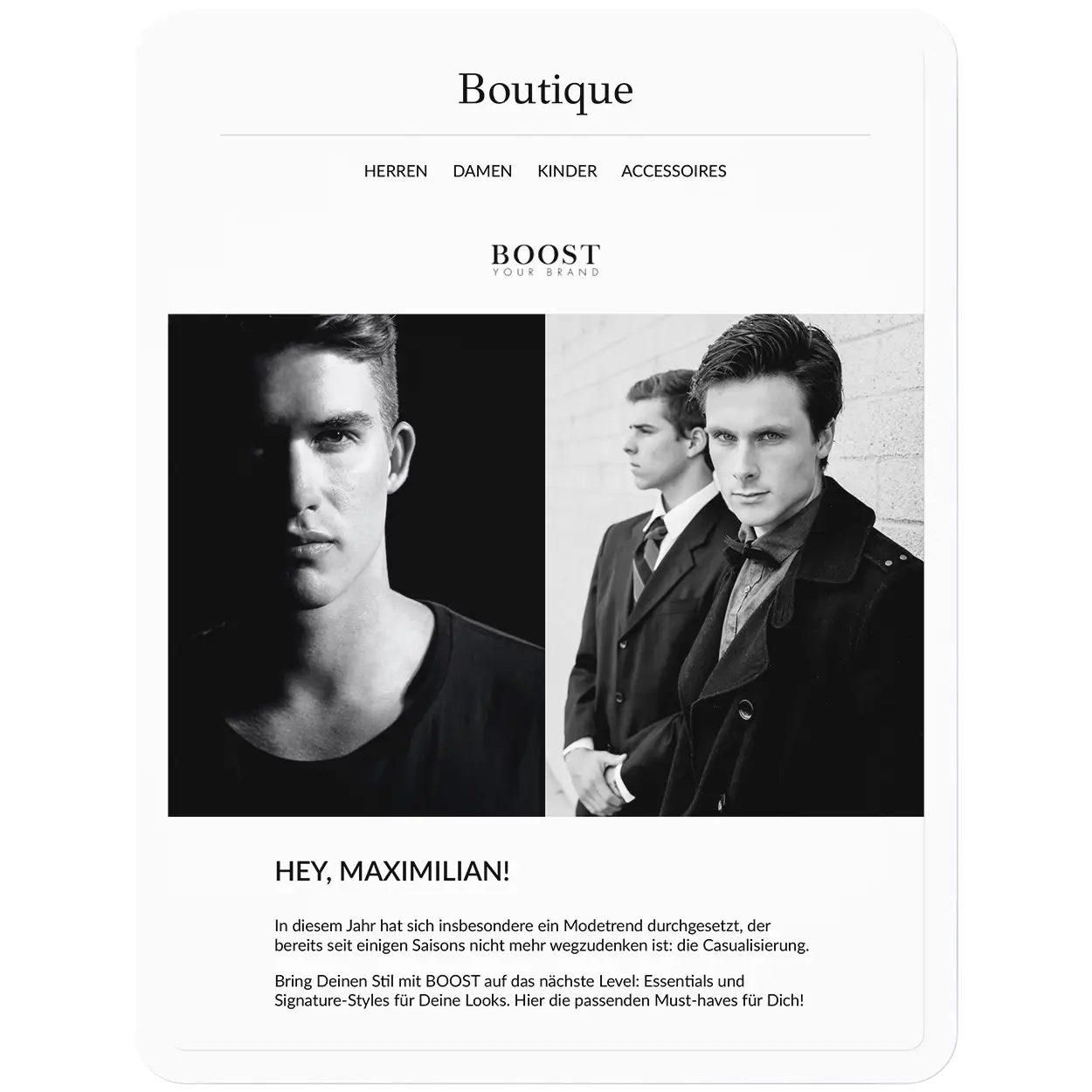 CleverReach - Boutique Fashion-Template - Brand 1