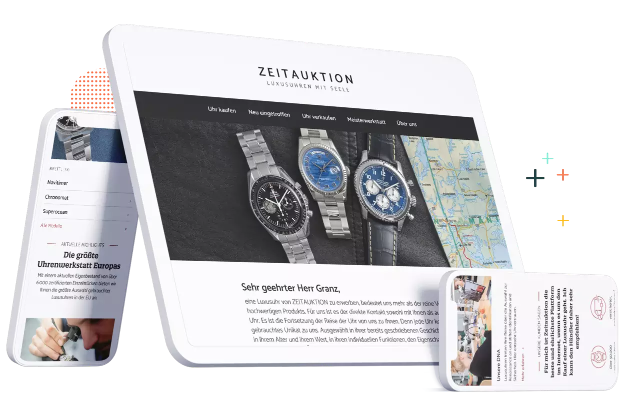 CLEVERTEMPLATE - Referenzen - ZEITAUKTION Luxusuhren 1